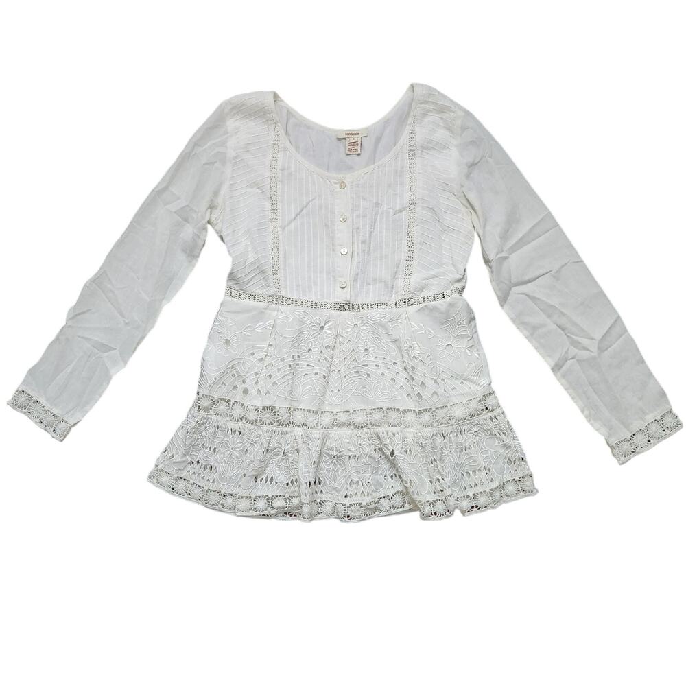 Sundance Crochet Bohemian Blouse Size Small
